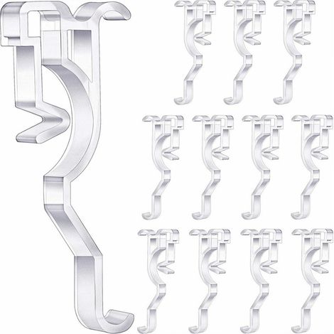 2,5 Zoll gebogene, transparente Kunststoff-Vorhangclips für verdeckte Jalousien (20 Stück) (1/5)