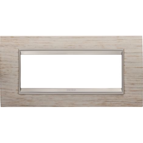 PLAQUE LUX RECT. 6P BOIS CHÊNE CLAIR GEWISS GW16206WK