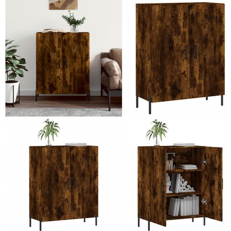Sideboard Räuchereiche 69,5x34x90 cm Holzwerkstoff - Holz Sideboard - Wohnzimmermöbel - Regal - Schreibtisch - Etagere - Home & Living (1/5)