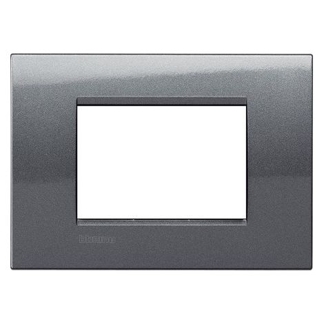 Placca 3 posti acciaio Bticino LNA4803AC Living-light- tech
