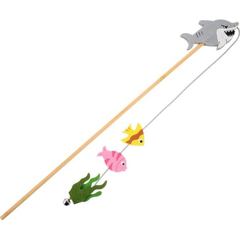 Baguette à chat, jouet interactif en bois (1/5)