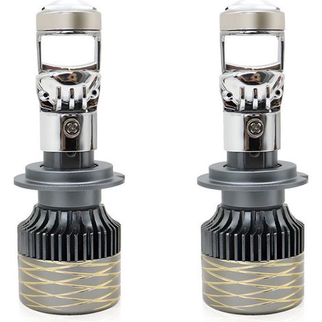 Phare de voiture à LED A81 H4 super lumineux de près et de loin, phare à double lentille intégrée (1/4)