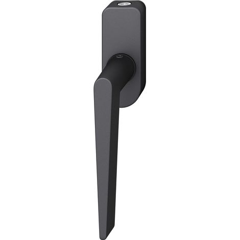 FSB Fenstergriff 34 1005 abschließbar ovale Rosette, Aluminium schwarz matt