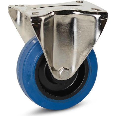 Roue fixe - MESO - Caoutchouc élastique inox - 100mm - 100kg