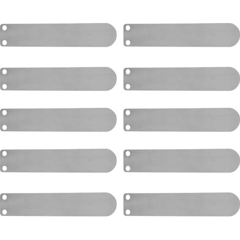 Jeu de 10 plaques de soupape compresseur d'air, forme languette, fonte, admission et échappement, plaque longue 80 mm, pièces détachées. (1/5)