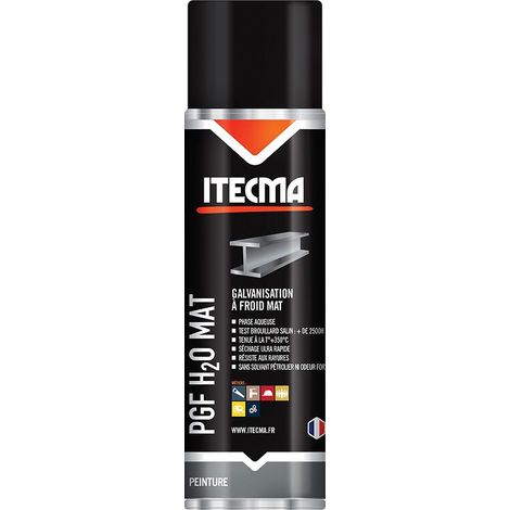 Protection galva finition mate H20. aérosol 650 ml brut- 500 ml net - ITW SPRAYTEC ITECMA