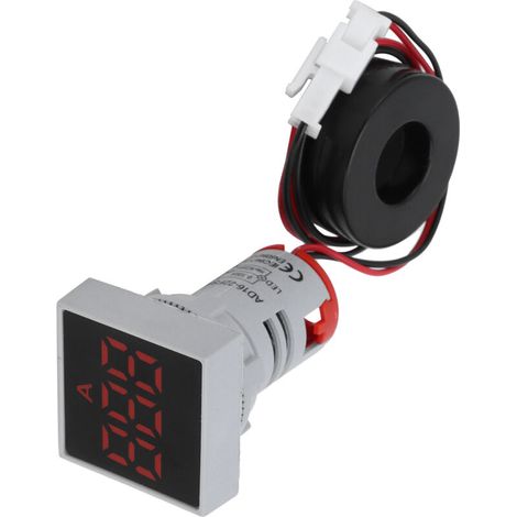 AC 220V Lichtsignalanzeige, AD16-22FSA Rotes mattes Bedienfeld Digitales Amperemeter