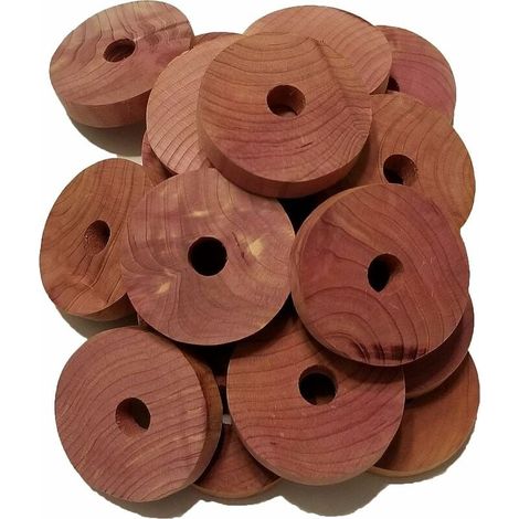 VURAHOME - Blocs de cèdre aromatiques pour le rangement des vêtements Anneaux en bois de cèdre rouge 100 % naturel pour organisateurs de placards et tiroirs de rangement Rangement et cintres de cuis (1/5)