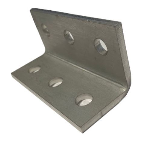M6 6 Hole Angle Plate (1060) for Channels T304 Stainless Steel (As Unistrut / Oglaend) (1/2)
