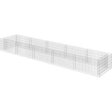 Gabion Raised Bed Galvanised Steel 450x90x50 cm vidaXL