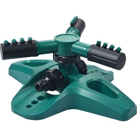 360° drehbarer, grüner quadratischer Rasensprenger, 2er-Set, miteinander verbindbar für Rasen und Garten (1/5)