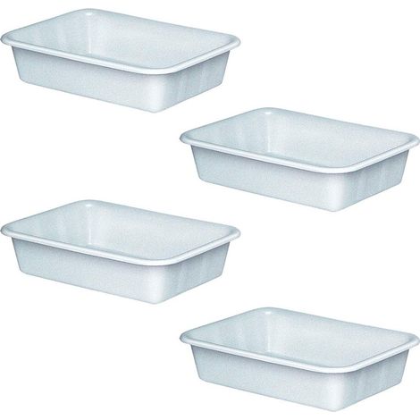 BRB 4x Wanne mit umlaufendem U-Rand, LxBxH 610x440x150 mm, 25 Liter, Gewicht 1,3 kg, weiß