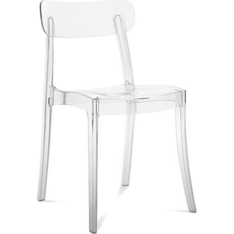 Sedia New Retrò sedia seduta impilabile in policarbonato trasparente - per interni ed esterni -Domitalia - design - moderna - casa, cucina, salotto, sala da pranzo, ristorante, catering, hotel (1/5)