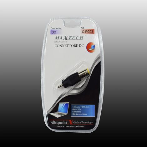 MaxTech - Connettore Dc 7,9x5.4mm Compatibile Per Lenovo Ibm Optton Pc 20v Maxtech C-pc03 -