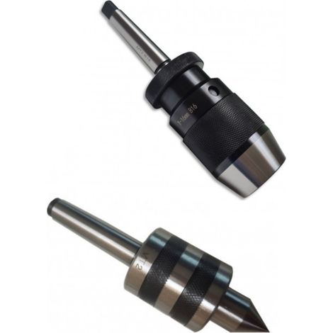 DIAMWOOD - Pack Tournage CM2 - Mandrin Auto-Serrant 1,5-16 mm Cône Morse CM2 - Contre-Pointe Tournante CM2 - Compatible Tour Bois et Tour Métal (1/5)