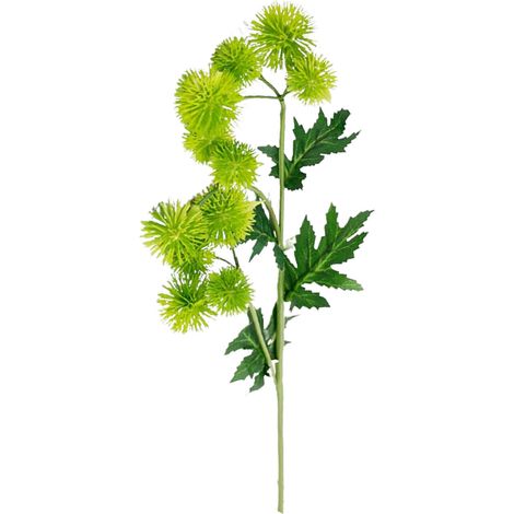 Marguerite artificielle en plastique 3 fourches 11 têtes, bouquet vert pour maison pour la maison, la cuisine et le bureau (1/5)