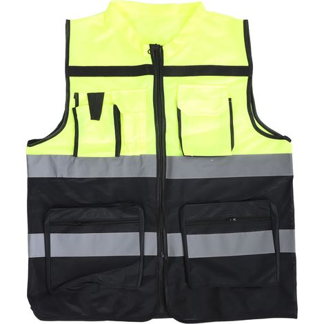 Veste de sécurité réfléchissante classe 2 Ortviai XL – haute visibilité, bandes réfléchissantes bicolores pour chantier et circulation
