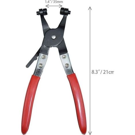 Lot de 2 pinces à collier de serrage – Poignée en PVC trempé – Mâchoires rotatives pour tuyaux de radiateur – Longueur 21 cm (1/4)