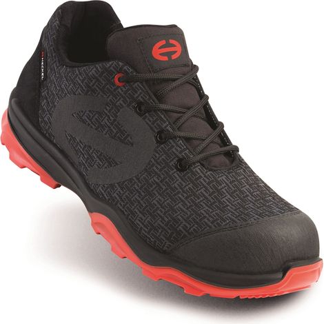 Chaussures de sécurité RUN-R PLANET, S1PL A SRC, T45 Unisexe, Noir, Rouge, antistatiques ( Prix pour 1 paire )