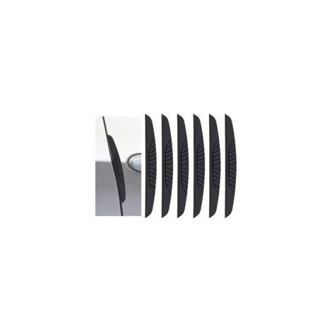 Convient aux protections de seuil de porte de voiture haut de gamme Lntyq (lot de 6) - caoutchouc noir (1/2)