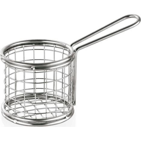 Panier de service et friture rond Ø 8,5 cm H 8 cm argent - Was Germany (1/2)