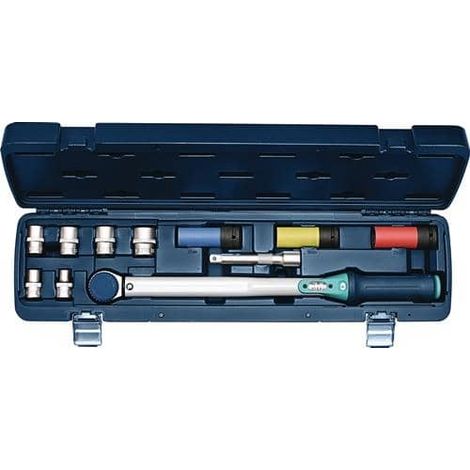 TECWERK Drehmomentschlüsselset 12-tlg.40-200 Nm 1/2 Zoll 9 Einsätze/Verlängerung TECWERK (1/3)