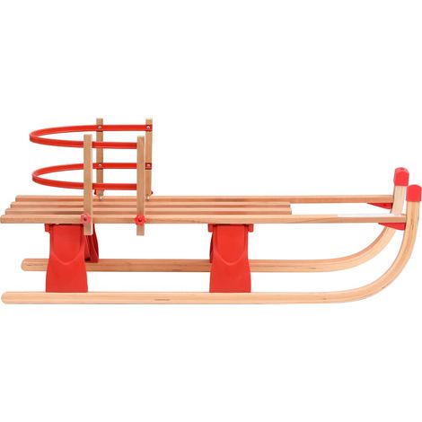 Traîneau pliable avec dossier 119 cm Bois (1/5)