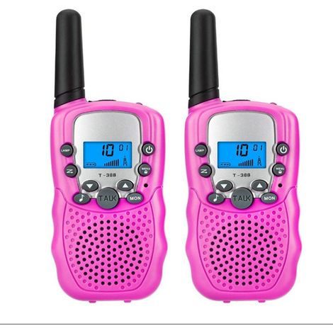 Lot de 2 talkies-walkies T388 pour enfants, radios-walkies pour enfants, cadeau d'anniversaire idéal pour garçons et filles, portée de 100 à 3000 m.-AquaForge (1/5)