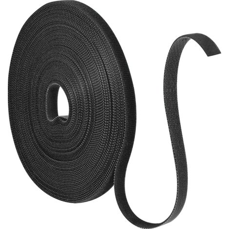 Attache Câble - 15 Mètres - Nylon Réutilisable - Gestion Organisation Fils - Intérieur Extérieur - Noir (1/5)