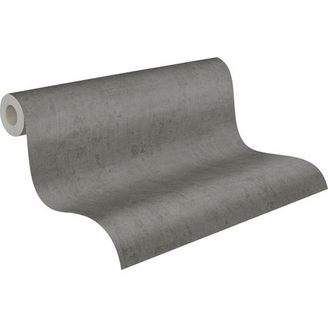 Papier peint gris anthracite moderne Tapisserie grise foncée idéale chambre adulte & salon Papier peint intissé uni couloir (1/5)