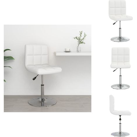 Tabouret de bar Blanc Similicuir - Tabouret De Bar - Tabourets De Bar - Chaise De Comptoir - Chaises De Comptoir (1/5)