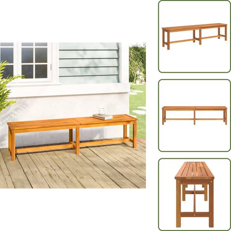 Panca in acacia - vidaXL Panca da Giardino 180x35x45 cm in Legno Massello di Acacia -