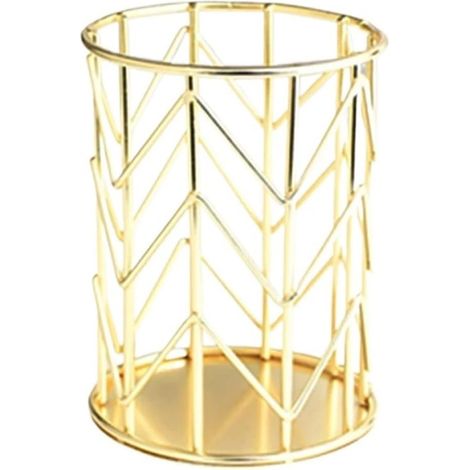 5 Stück Stiftehalter Metall Gold Roségold Büro Schule Organizer 8x10,7cm (1/5)