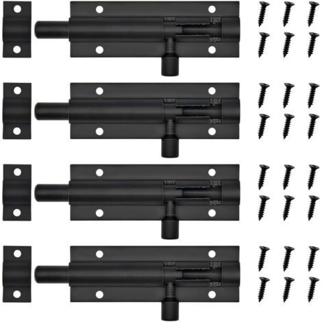 Set of 4 Interior Door Locks, Screws Included, For Bedrooms, Bathrooms, Cabinets (1/5)
