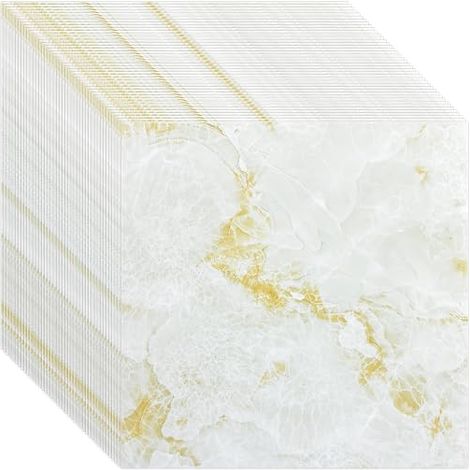 40 Pieces PVC Floor Tiles 30 x 30 cm White Self-Adhesive Floor Film for Living Room Bathroom 40 Tiles / 3.6 m2 Yellow (1/5)