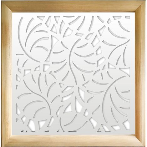 MANGROVIE - Moduli Decorativi in Legno e PVC - Colore: bianco - Misura: 48x48 cm (1/4)