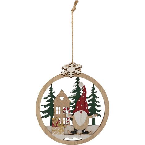 Sdn bois rond 2ass pn gnome - Feeric lights & christmas