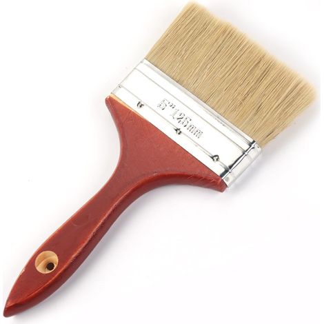 Rouge 5 Pouces Pinceaux Peinture Pinceau Plat Pinceaux Peinture Mur Pinceau En Soie Pour Vitrifier Ou Vernir Pinceau Large Peinture Pinceau Plat