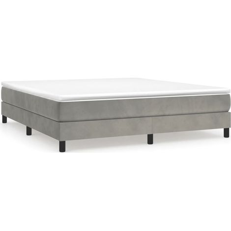 Maison Exclusive - Boxspringbettgestell Hellgrau 180x200 cm Samt