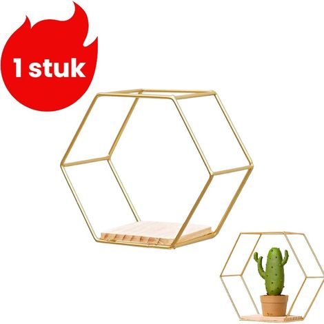 Étagère murale décorative en fer forgé couleur or pour salon chambre et maison support de rangement et décoration murale 1 pièce (1/5)