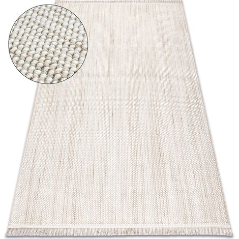 Alfombra NANO EO78A Melange, bucle, tejido plano blanco / beige beige 240x330 cm