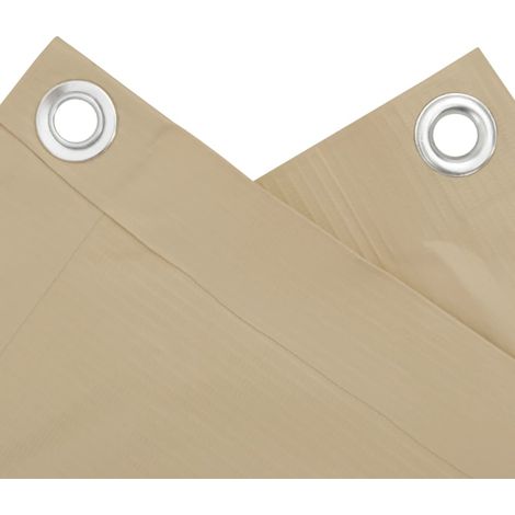 Brise Vue pour Balcon Jardin Terrasse, Écran de balcon, Beige 90x500 cm Tissu Oxford OIB6305E (1/3)