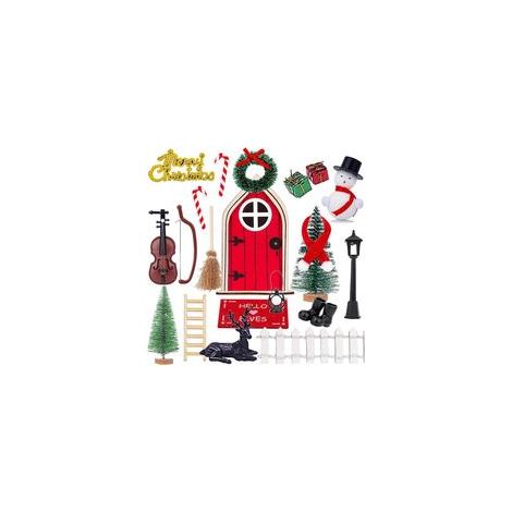 Komplette Elfentür-Sets, Miniatur-Elfentür-Zubehör, Kinderaccessoires, Elfentüren aus Redwood, Briefkastentüren, Weihnachtsbaumkränze (1/5)