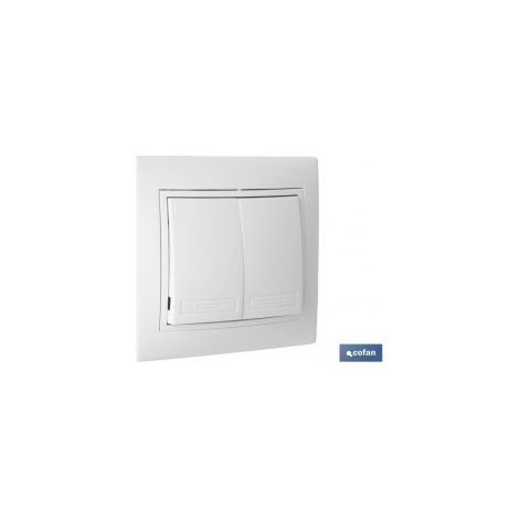 Doppel-Wandschalter Modell Pacific 10A 250V