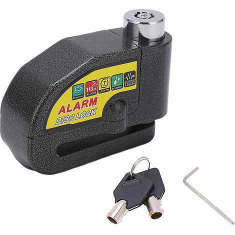 Elektrisches Motorrad-Bremsscheibenschloss mit 110dB-Alarm, Sicherheitsschloss für Roller und Motorräder, verbesserter Diebstahlschutz, kompatibel mit Fahrrädern und Zweirädern. (1/5)