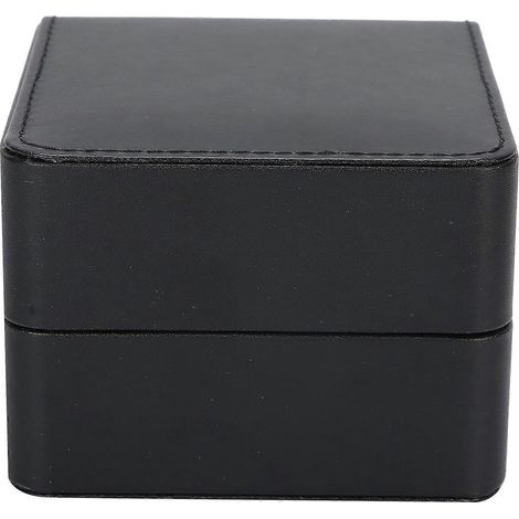 Coffret de rangement en cuir PU pour montres, colliers et bracelets, avec coussinet doux (noir) (1/5)