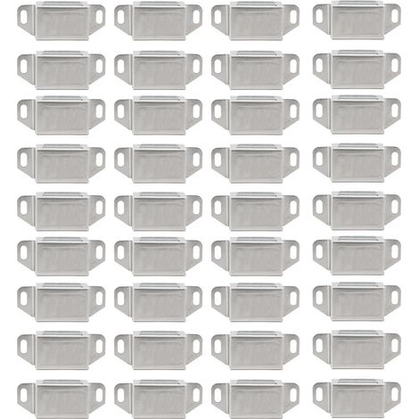 Portes de placard en acier inoxydable, armoires à chaussures et cuisines, fermeture magnétique renforcée, lot de 36 (SKU: 1012200120111). (1/5)