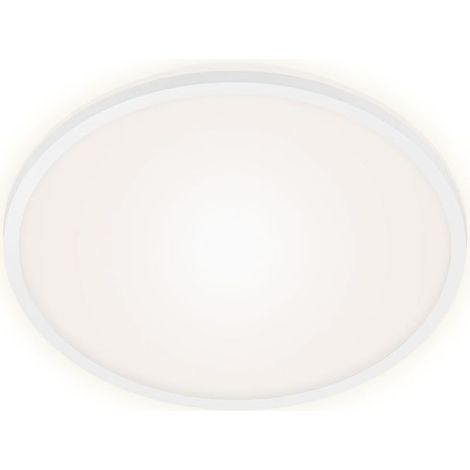 BRILONER - Plafonnier LED à lumière indirecte, lumière blanche neutre, 15W, 1500lm, lustre salon, lustre chambre, luminaire plafonnier, lustre cuisine, 28x4,2cm, blanc