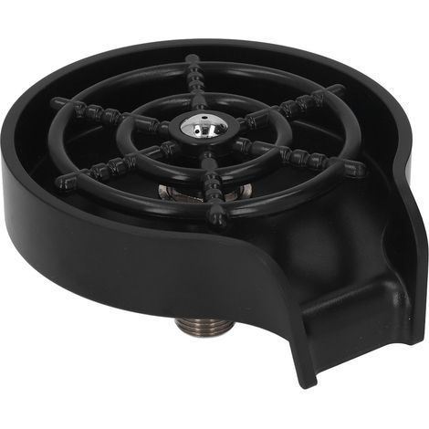 Lave-verres haute pression pour évier avec base ABS et tuyau de 80cm - Noir