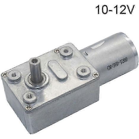 Moteur à engrenages à vis sans fin à couple élevé JGY370 6V/12V/24V, réducteur de vitesse basse 2-375 tr/min pour mini-moteur à engrenages (1/5)